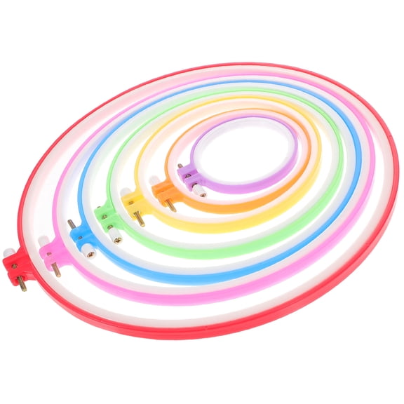 Worgeous Embroidery Hoops with Premium Plastic Material for DIY Craft and Cross Stitch Use Assorted Color
