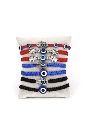 7 Pcs Evil Eye Bracelet Red String Kabbalah Protection Handmade Adjustable Bracelet For Women Men