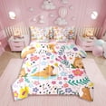 thumbnail image 1 of 7-Pcs Floral Capybara Bedding Set, Twin Size Comforter Set with Sheets and Pillowcase, 7-Pcs Soft Lightweight Bed in a Bag,Cute Bed Set,Flower Animal, 1 of 5