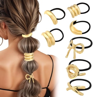 Women Hair Cuffs Stainless Steel 18K Gold Silver Geometric Large Size Women Hair Cuffs Stainless Steel 18K Gold Silver Geometric  main image 3