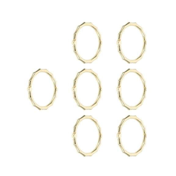 FELTECHELECTR Loose Leaf Binding Metal Binder Rings Golden 7Pcs 1.2x1.2in