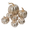 thumbnail image 1 of 7 Pcs Gold Sequined Halloween Pumpkin Decorations Fall Decor Pumpkins Gold Accent Decor for Table Mantel Home Party Wedding Thanksgiving Seasonal Display Champagne Gold, 1 of 3
