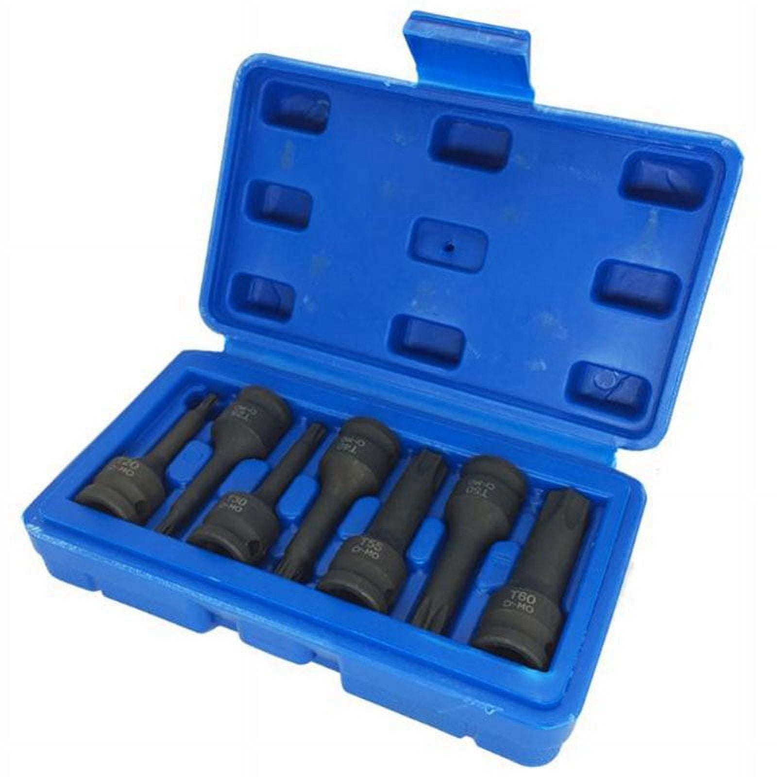 7 Pcs Impact Socket Bits 3/8 Inch Driver Metric Star Torx Hex Spline
