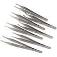 thumbnail image 1 of 7 Pcs Jewelry Tweezers Multipurpose Stainless Steel 4.75" STR + CRV Diamonds Tweezers, 1 of 1