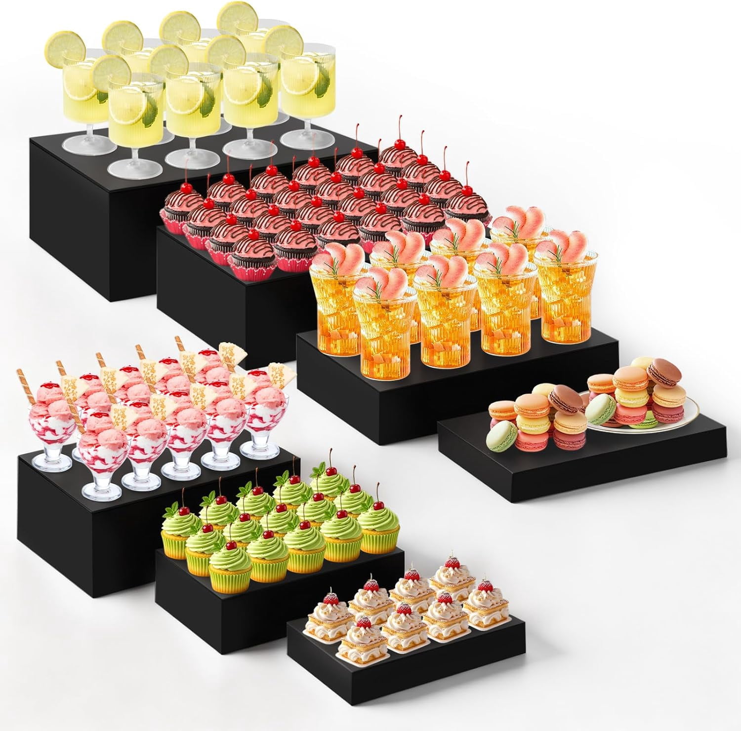 7 Pcs Large Buffet Risers Set 6