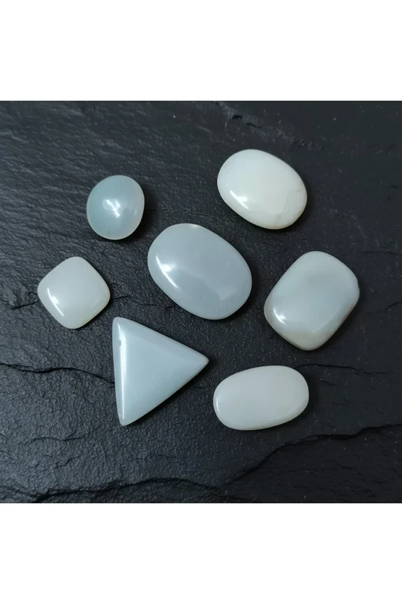7 Pcs Lot 50 Ct. Fair & Good Quality Australian Opal Ring Size Gemstones 12-20 MM