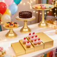 thumbnail image 1 of 7 Pcs Metal Dessert Table Display Set, Rectangular Gold Cake Stand, Metal Cake Pedestal Stands, Round Cupcake Display Stand for Wedding Birthday Holiday Tea Party, 1 of 6