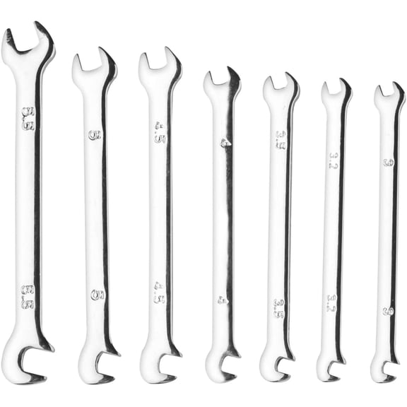 7 Pcs Mini Double Open End Wrench Metric 3mm-5.5mm Small Spanner Set MNBS-07