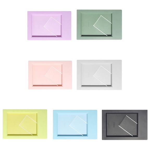 TABLZONE Assorted Color Small Desktop Photo Frames 7Pcs Mini Freestanding Display 3.6×2.4×0.3in
