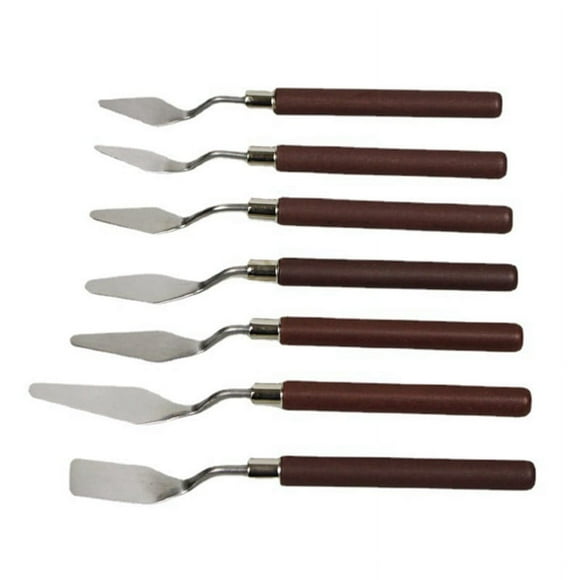 7 Pcs Oil Painting Knife Set Shovel Palette Acrylic Tools for Color Mixing