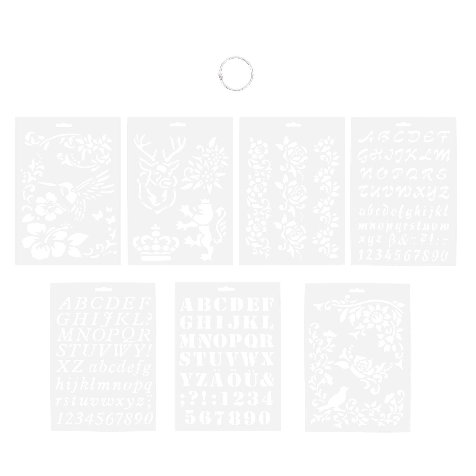 7 Pcs Painting Template Craft Template Art Templates for Kids Numbers ...