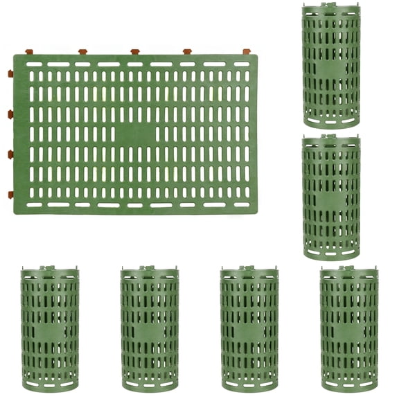 7 Pack Plant Tree Trunk Protectors – 14.6" x 9.8" Plastic Sapling Guard with Interlocking Design, Animal Barrier for Garden, Outdoor, Long‑Lasting & Breathable