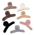 thumbnail image 1 of 7 Pcs Plush Fuzzy Claw Hair Clips Faux Fur Hair Clips Nonslip Hair Jaw Clips Hair Clamp Barrette Hair Accessories for Women Girls, 1 of 5