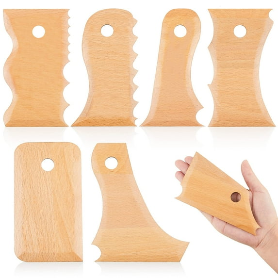 7 Pcs Pottery Tools Pottery Foot Shaper Trimming Tools Profile Rib ...