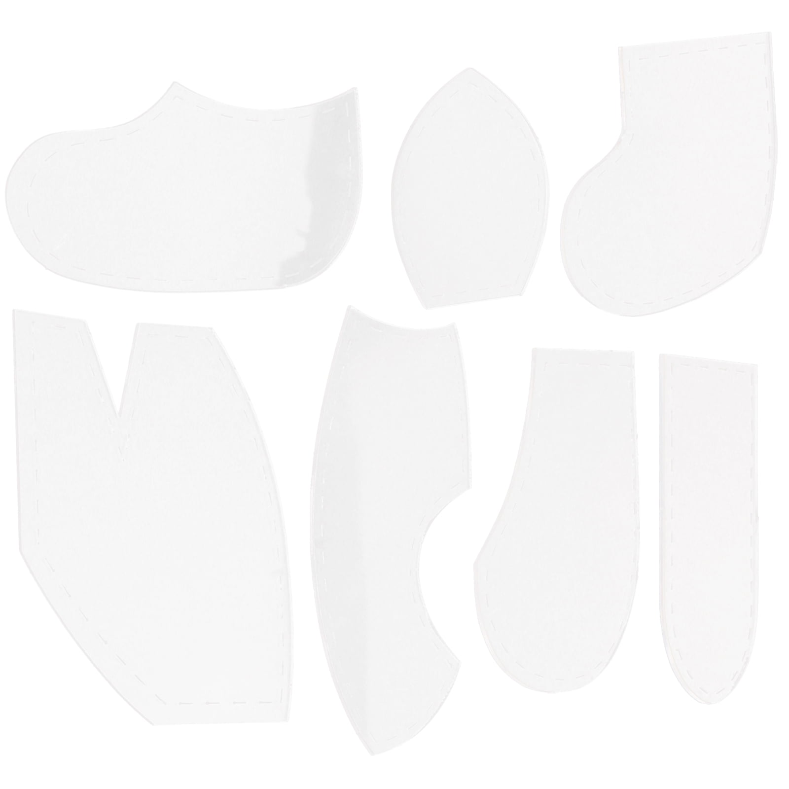 7 Pcs Quilting Tools Acrylic Cutting Rulers Rabbit Template White ...