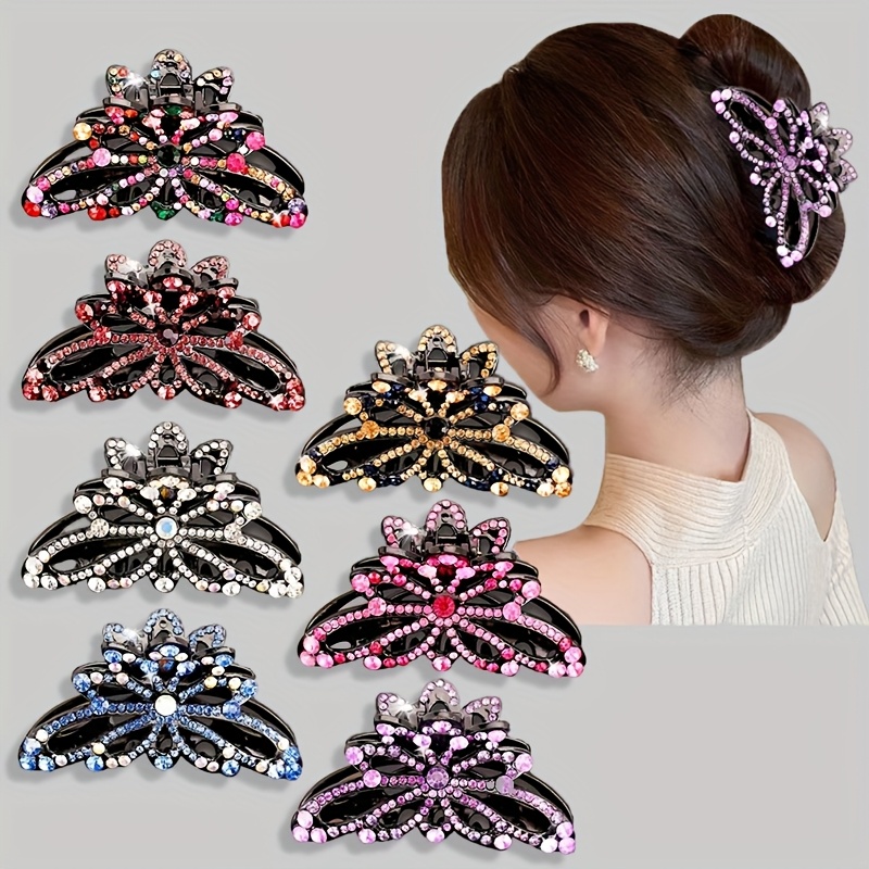 Sparkly Crystal Rhinestone Hair Clips - Mixed Colors (7 Pack) Amazon.com : Sparkly AB Crystal Hair Clips Fashion Large  main image 4