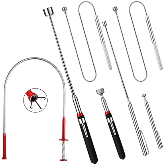 7 Pcs Telescoping Magnetic Pick up Tool Set 28'' Flexible Claw Pickup Tool 4 Claw Pick up Grabber Tool 2 Pcs 3.5lb 5lb 21.6'' Bendable Magnetic Tool 4 Bulk 1.5 lb 3 lb 10 lb 15 lb Magnet Stick