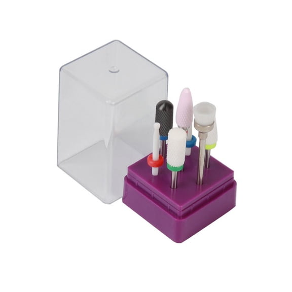 7 Pcs Tungsten Carbide Acrylic Nail Drill Bits for Electric Nail Drill Machine Manicure Pedicure Drill Bit Polishing Tool