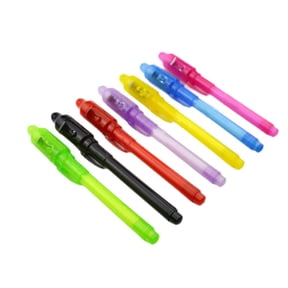 7 Pcs UV Light Pen Set, Invisible Ink Spy Pen with UV Light, Secret Message Marker for Teens Adults, Party Favors Gift