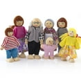 thumbnail image 1 of 7 People Doll Toy Set For Dolls House Family Miniature, Wooden Furniture Compatible Miniature Family Figurines 7-Pack With Diverse Characters, Perfect For Building Detailed, 1 of 9