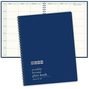 7 Period Teacher Undated Weekly Lesson Plan Book by Elan Publishing Company, 8.5" x 11", A-Blue, Days Horizontally Across the Top (W101) - 83-9Y62-649Z