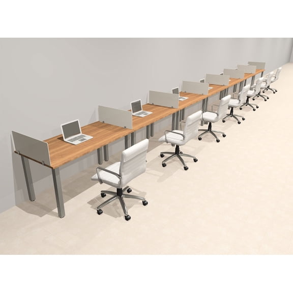 7 Person Modern Metal Leg Office Workstation Desk Set, #OT-SUL-SPM26