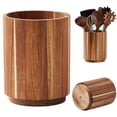 thumbnail image 1 of 7-Piece 360° Rotating Wooden Utensil Holder Set - Natural Wood, Compact Design | Multi-Functional Organizer | Ideal for Kitchen Countertops, 1 of 5