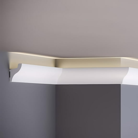 7-Piece 94.5″ (55.12 ft) LED Baseboard & Crown Molding with Duct Kit for Seamless Ambient Home Accent Lighting | Waterproof Channel for Easy LED Strip Installation (Baseboard Molding | ASL-004-A)