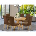 thumbnail image 1 of 7 Piece Avon Dinette Set - Oak & Dark Coffee, 1 of 1