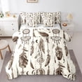 thumbnail image 1 of 7 Piece Boho Dream Catcher Bedding Set Twin Comforter Set,Vintage Exotic Dreamcatcher Bed in a Bag,Bohemian Feather Flat Fitted Sheet,Tribal Style Bedding Comforter Sets, 1 of 5