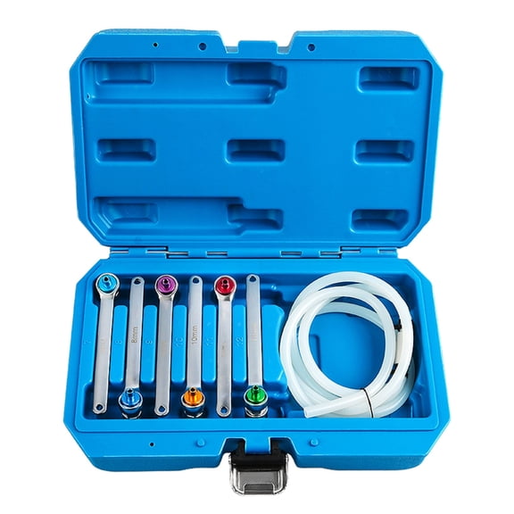 7 Piece Brake Bleeding Tool Kit 7 12mm 12 Point Wrench Not Slip Grip And Anti Coating For Auto Repair