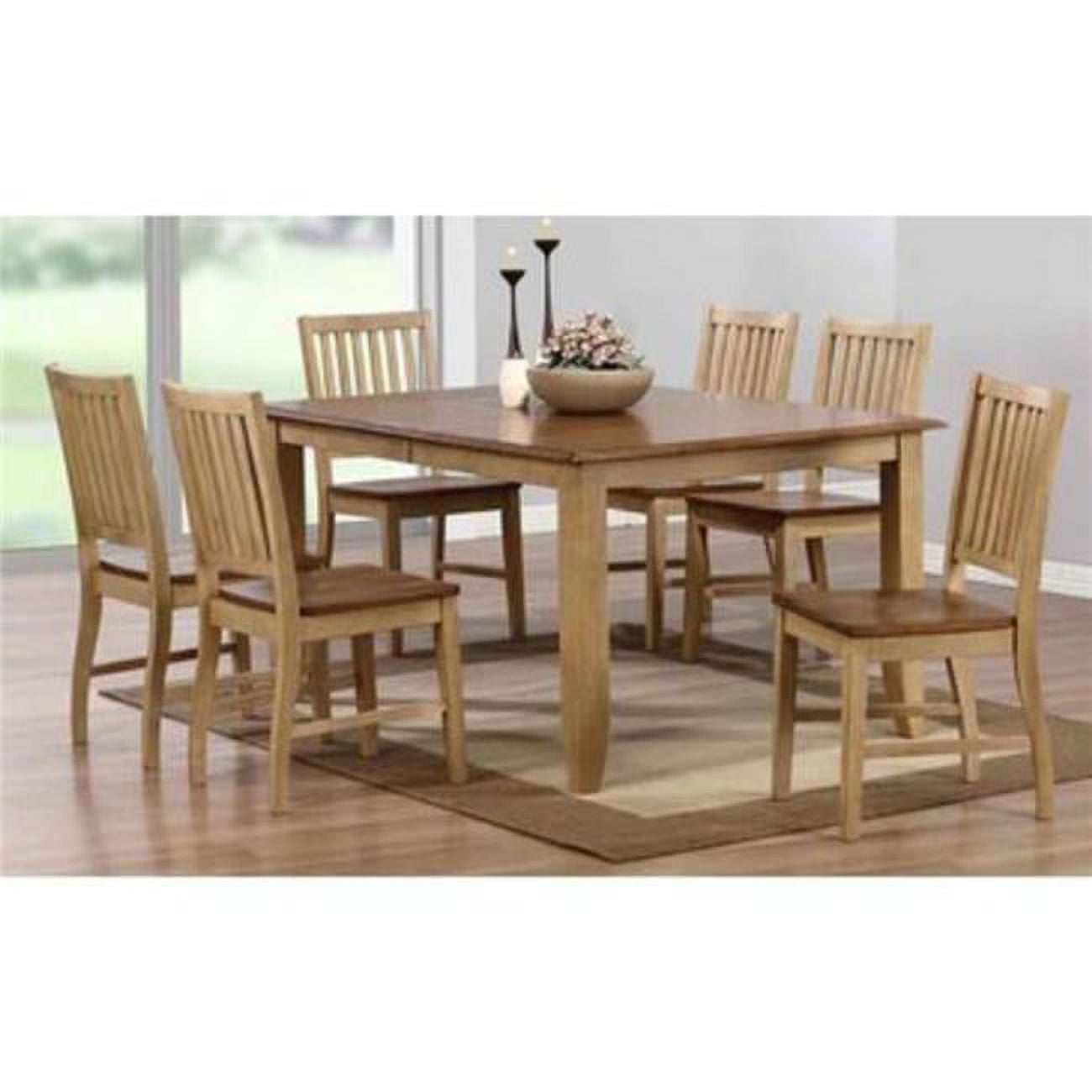 Brook Distressed Two-Tone Oak 7-Piece Dining Set