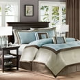 thumbnail image 1 of 7 Piece Comforter Set Blue King, 1 of 10