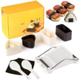 thumbnail image 1 of 7-Piece Complete Kit, Musubi Press Mold Kit, Includes 2 Musubi Makers, 2 Onigiri Molds, 2 Rice Paddles, Temaki Roller & Luncheon Meat Slicer – Easy to Clean, Dishwasher Safe$$, 1 of 11