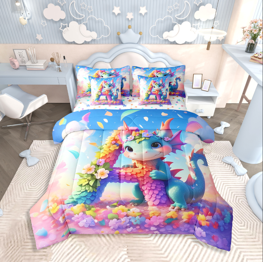 7-piece-dinosaur-full-bed-in-a-bag-for-cute-cartoon-animal-bedding-sets