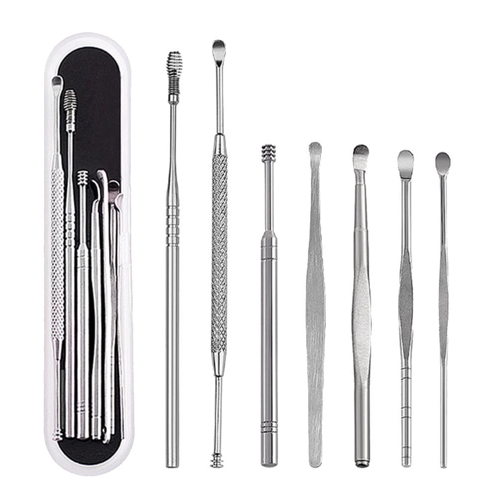 7-Piece Ear Wax Pick Cleaner Remover Tool Set with Stainless Steel ...