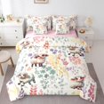 thumbnail image 1 of 7 Piece Farm Sheep Queen Bedding Set,Farmhouse Animal Comforter Set with Sheets,Cute Colorful Flower Bed in a Bag Watercolor Floral Bed Set with Fitted Sheet+Flat Sheet+Pillowcases, 1 of 5