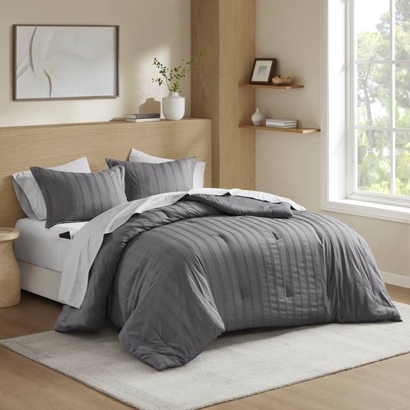 7-Piece Full Woven Striped Comforter Set