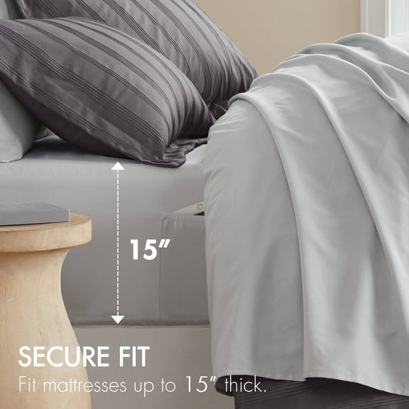 7-Piece Full Woven Striped Comforter Set