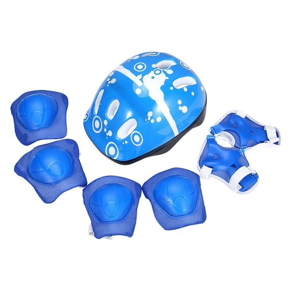 7-Piece Kids Helmet & Protective Gear Set | Knee Elbow Pads for Cycling Skateboarding Roller Skating | Adjustable Youth Safety Gear Ages 5-16