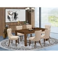 thumbnail image 1 of 7 Piece Lismore Kitchen Dining Set - Sand Blasting Antique Walnut, 1 of 1
