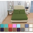 thumbnail image 1 of 7 Piece Luxury Rayon Made From Bamboo Sheets Set- Split Sage Green Sheets, Softer Than Cotton-Up To 16" Deep Pockets-Wrinkle Free-Extremely Soft Bamboo Derived Rayon Sheets- Split King,Sage G., 1 of 4
