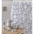 thumbnail image 1 of 7 Piece Melrose Gray Shower Curtain and Resin Wastebasket and Accessory Set, 1 of 1