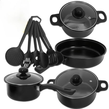 7-Piece Non-Stick Aluminum Cookware Set - Pots and Pans, Pot & Pan Sets Nonstick with Lids for Frying, Boiling, Stewing & Sauteing
