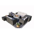 thumbnail image 1 of 7-Piece Patio Grey Wicker Conversation Sofa Set with Fire Pit Table, 1 of 6