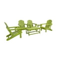 thumbnail image 1 of 7-Piece Poly Adirondack Conversation Set Coffee Table, Side Table for Outdoor Patio Garden, Lime, 1 of 2