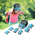 thumbnail image 1 of 7-Piece Protective Gear Set for Biking Skateboarding Rollerblading | Helmet Knee Pads Elbow Guards Hand Guards Adjustable Fit 53-55 cm | Safety Equipment, 1 of 5