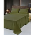 thumbnail image 1 of 7 Piece Rayon Made From Bamboo Sheet Set by OKAO, Split Sage Sheets- Silky Soft-Wrinkle Free-Deep Pockets-Softer and Stronger Than Cotton - 2 Fitted Sheet, 1 Flat, 4 Pillowcases Split King, Sage Green, 1 of 5