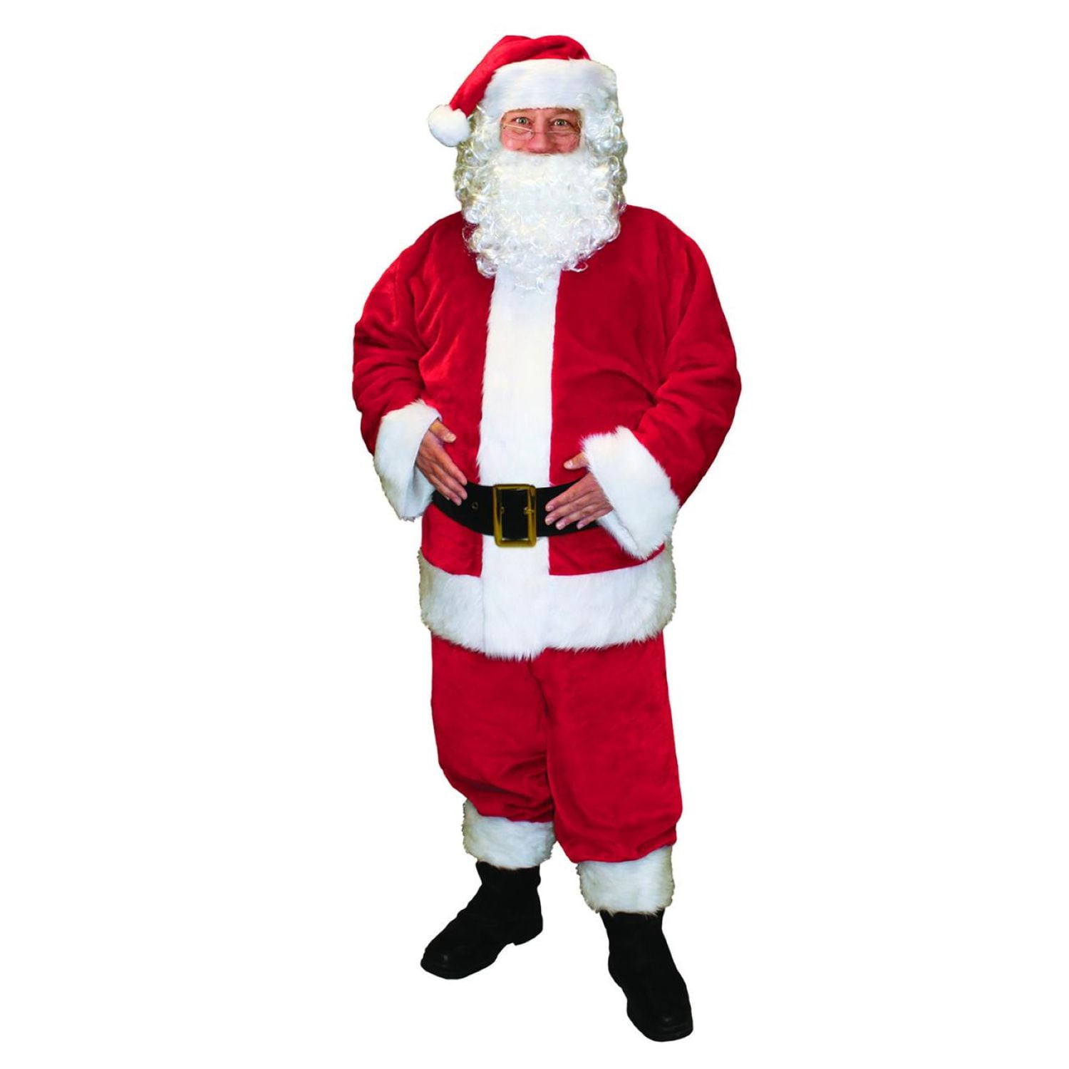 Halco Santa Suits Holiday Time, 7-Piece Santa Suit, Red, One Size, Polyester - Walmart.com