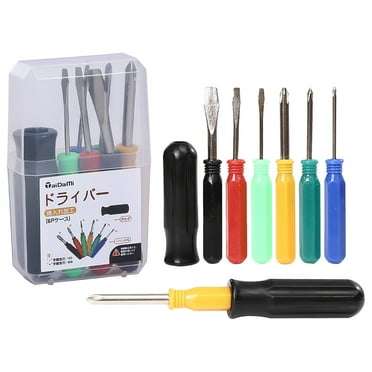 7-Piece Screwdrivers Set, 3 Phillips and 3 Flat Head with 1 Grip Screw Drivers Tool Set